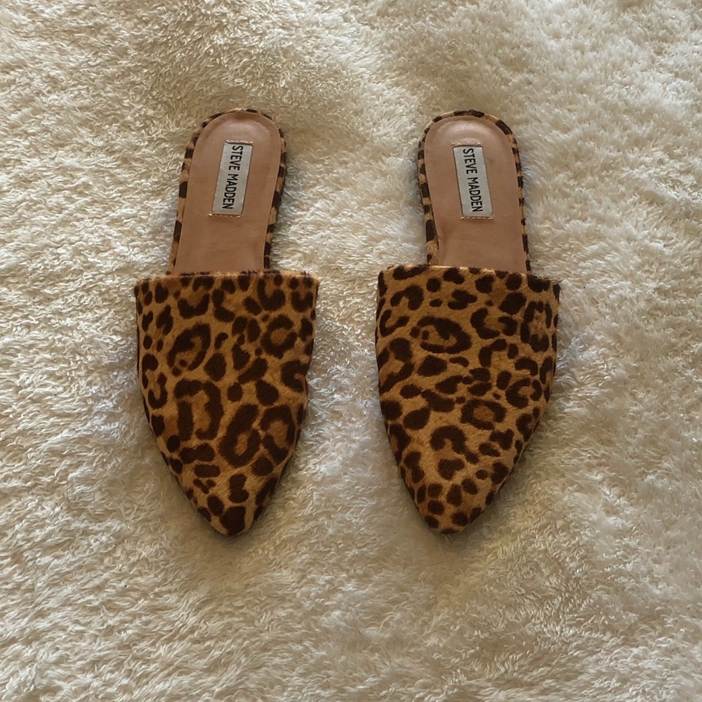 SOLD Steve Madden Ally Leopard Slide Loafers - Size 9